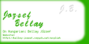 jozsef bellay business card